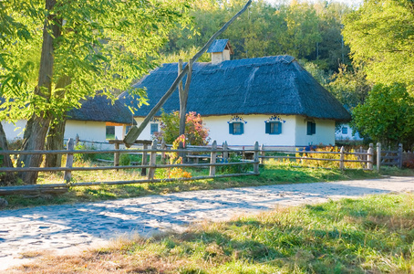 在乌克兰的老传统村庄