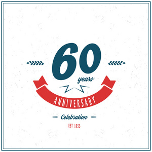 六十年周年庆典标识。60 周年纪念标志