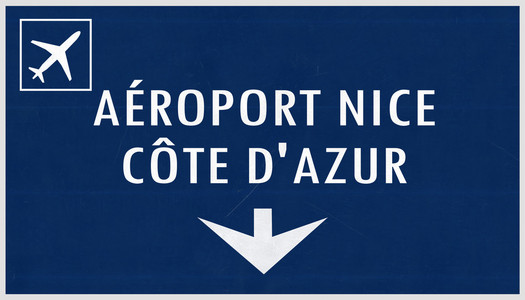 漂亮的法国机场公路标志