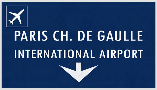 巴黎 De Gaulle 法国机场公路标志