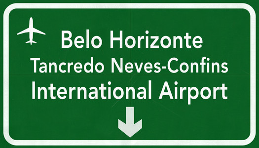 贝洛哈里桑塔巴西国际机场公路标志