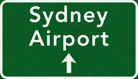 悉尼澳大利亚国际机场公路标志