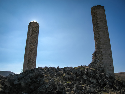 城堡废墟在 Canillas de Escueva