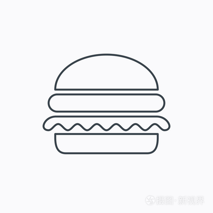 汉堡包图标.快餐食品标志插画-正版商用图片1jog8s-摄图新视界