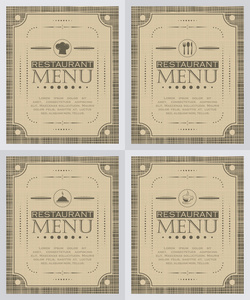 设置创意餐厅菜单封面设计图片