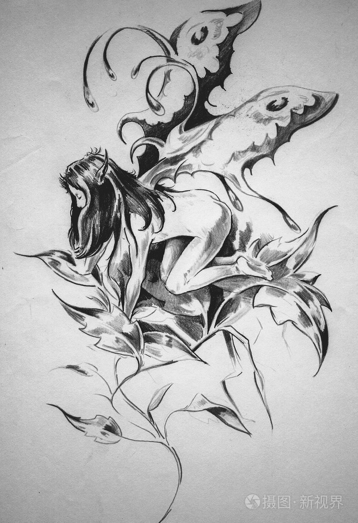 童话幻想纹身图