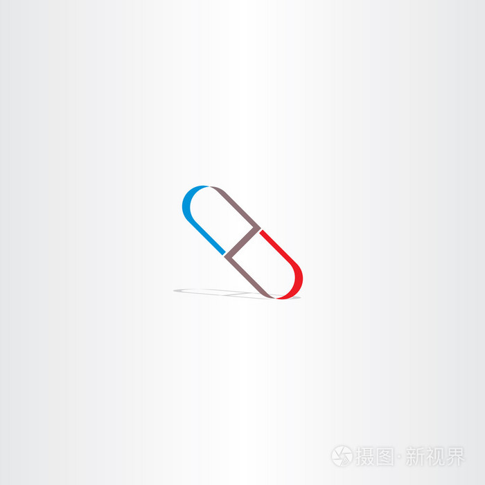 疾病胶囊矢量 logo 标志