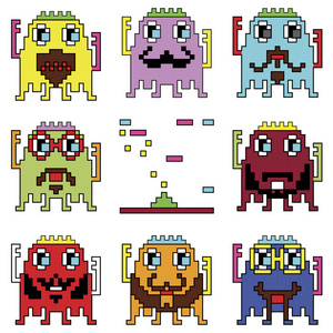 吃豆人像素游戏图片