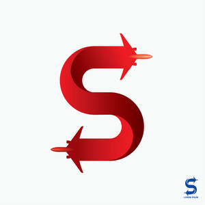 字母S 航空公司标志设计