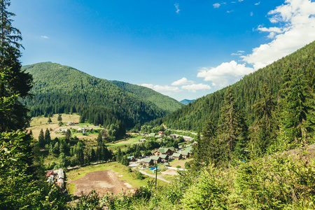 乡村景观在喀尔巴阡