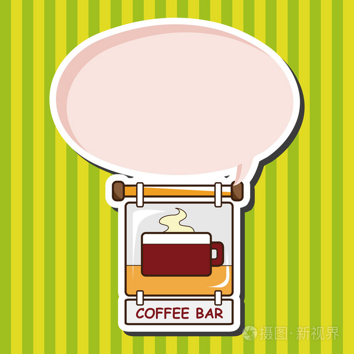 主题元素矢量,eps 的咖啡商店招牌插画-正版商用图片1jp491-摄图新