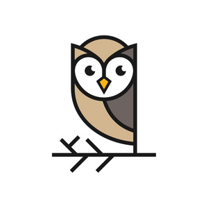 猫头鹰 Logo 模板