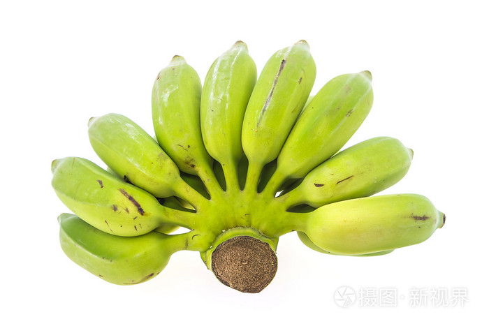 新鲜的绿色香蕉