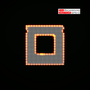 霓虹灯的 Cpu。微处理器。微芯片。孤立的技术背景。矢量图。Eps 10