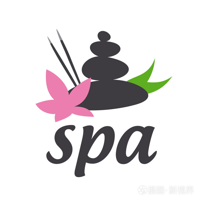 spa 沙龙的矢量标志配件