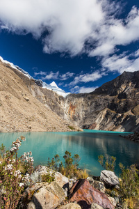 在安第斯山脉的山风景