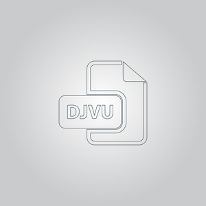 Djvu 电子书文件扩展名图标矢量