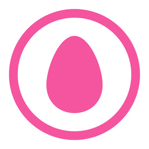鸡蛋扁平粉红色圆形光栅图标