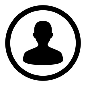 用户平面黑色圆形栅格图标图片