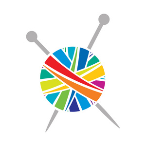 矢量彩色毛线球针织图标照片