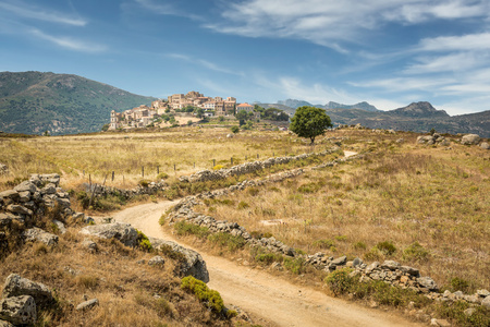 村庄的 SantAntonino Balagne 地区的科西嘉