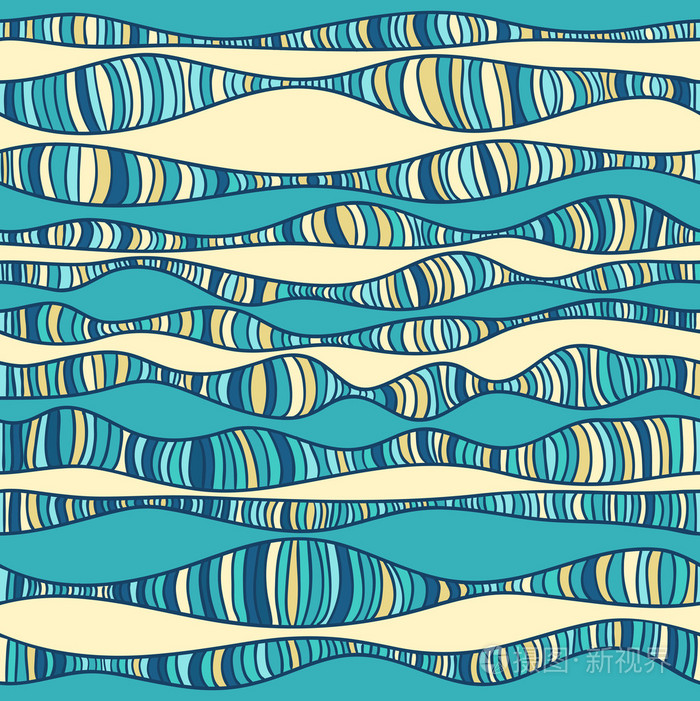 无缝的抽象背景的波浪线