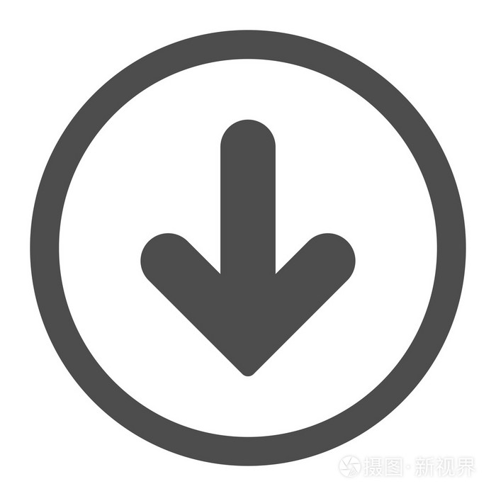 箭头平灰色圆形矢量图标