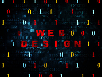 Web 设计概念 数字背景 Web 设计