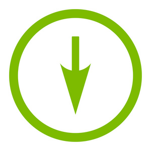 锐利箭头平面生态绿色圆形矢量图标照片