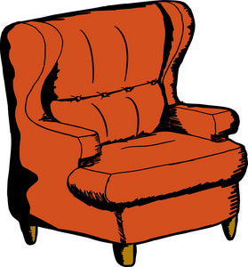 橙色的沙发椅子