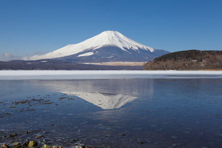 富士山和冰湖