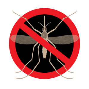 停止蚊子标志