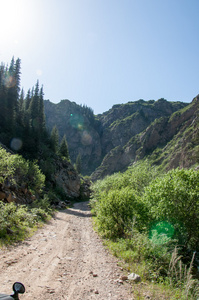 天山山山。 亚述高原。 图尔根峡谷。 扎伊列斯科阿拉陶高原