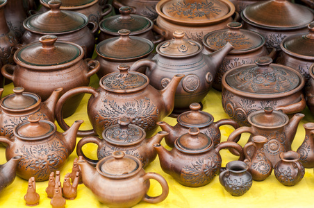 陶器，陶器，用陶土 陶器石器