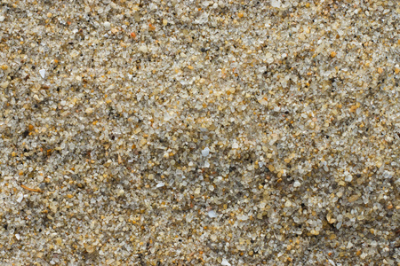 在夏天的海滩上的沙子模式的特写