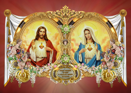 圣母玛利亚和耶稣图片