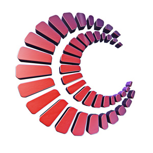 抽象的圆圈标志风格 3d 模型