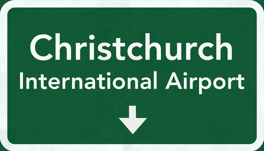 克莱斯特彻奇新新西兰机场公路标志