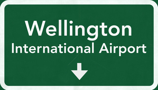 惠灵顿新新西兰机场公路标志
