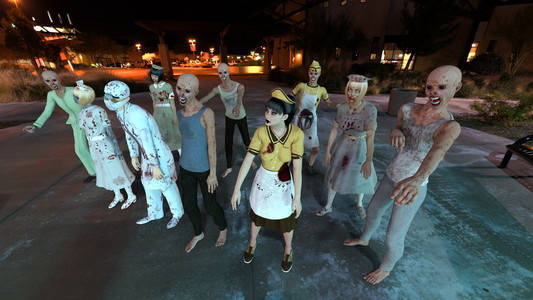 僵尸人群向前走图片