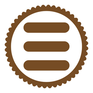 堆叠平面棕色圆形邮票图标照片