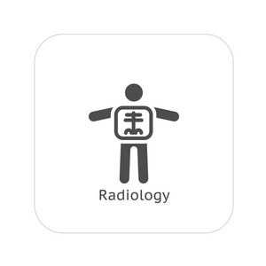 放射学和医学的服务图标。平面设计