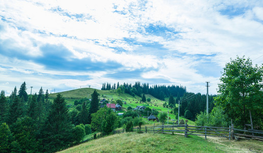 农村山风景