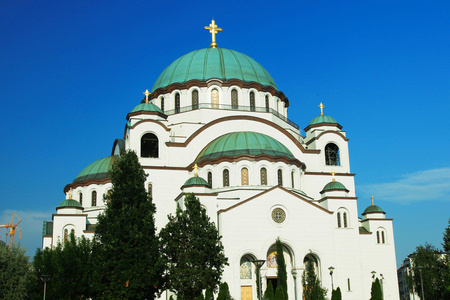 在塞尔维亚首都贝尔格莱德的圣萨瓦大教堂