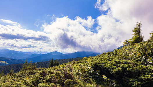 在喀尔巴阡黑山脊