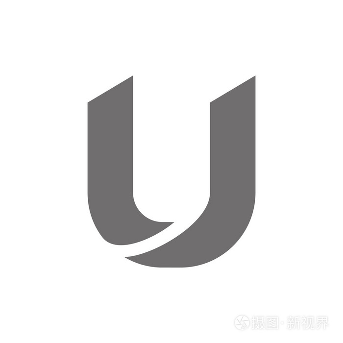 字母u标志概念图标矢量