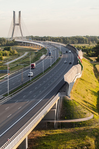 在波兰公路的鸟瞰图