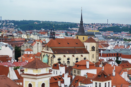 顶视图的中心的布拉格，捷克共和国