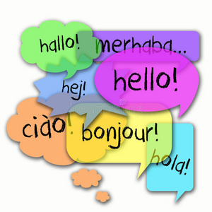 国际语言你好插画