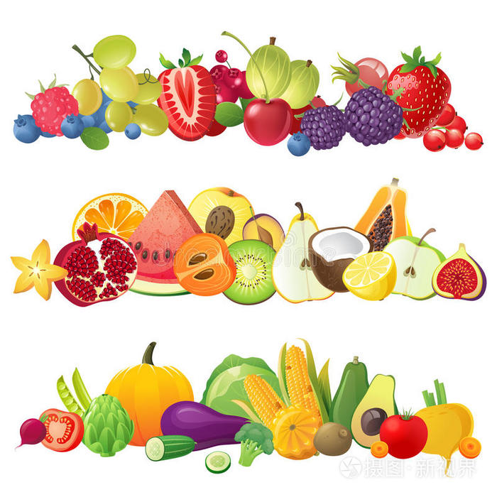水果蔬菜和浆果边缘